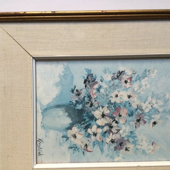 Keirstead Spring Bouquet flowers print matted framed no glass cover - Picture 5 of 10